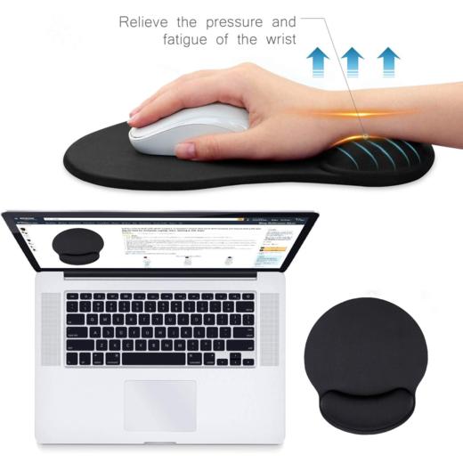 美国 Aelfox 3D加厚 键盘腕托垫和鼠标垫腕托套装 记忆棉材质 X002N7ZGBR 商品图1