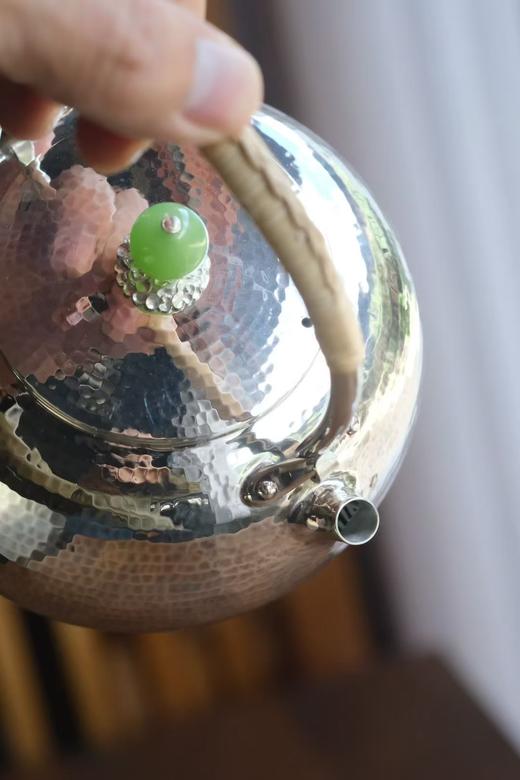 光宝堂锤目纹理手工煮茶银壶900ml 商品图1