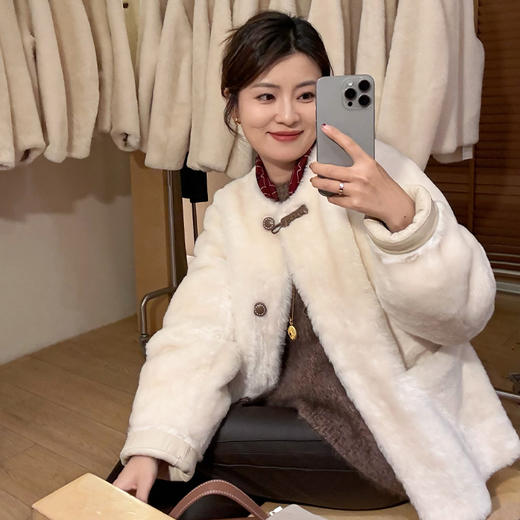 【预售7天】良木礼皮毛一体外套（1451） 商品图0