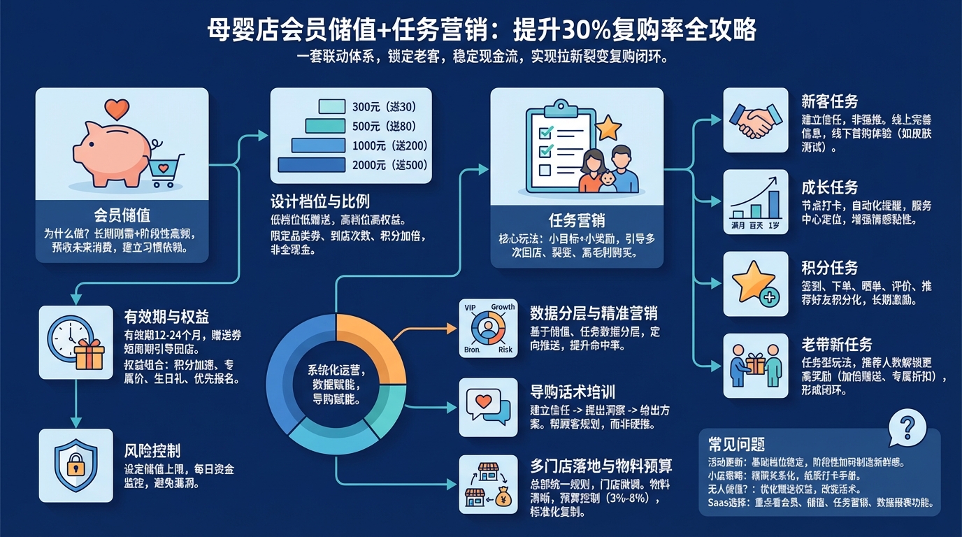 母婴店为什么一定要做“会员储值+任务营销”？