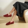 【羊皮绒面】西村名物2026年春季新款舒适平底防滑流苏装饰软底软面平底单鞋豆豆鞋T26AE17411 商品缩略图12