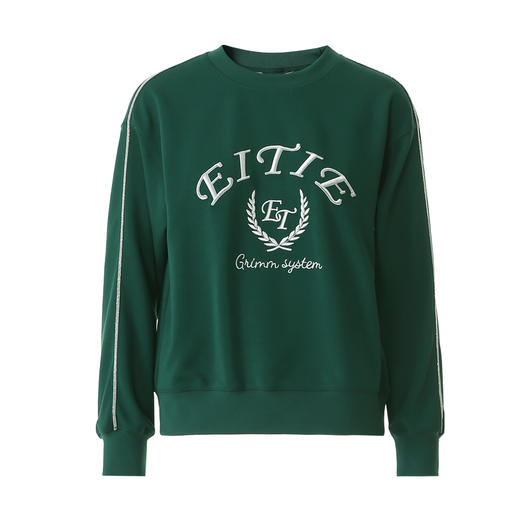 EITIE爱特爱春季新款时尚休闲百搭简约印花上衣女8113803 商品图5