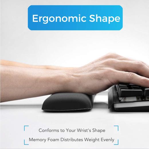 美国 Aelfox 记忆棉键盘腕托 透气吸汗 缓解腕部疼痛 商品图2