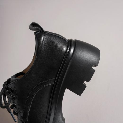 西村名物2026年春季新款舒适厚底防滑系带纯色深口单鞋乐福鞋T26AM18131 商品图5