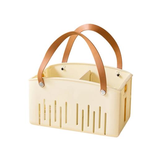 美国沃尔玛 便携式储物篮 淋浴篮 带把手塑料淋浴篮手提包 可拆卸隔板清洁 卫生室储物盒收纳器 商品图1