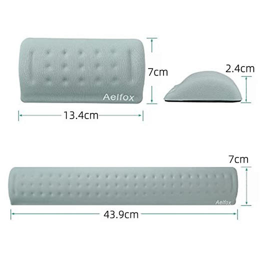 美国 Aelfox 记忆棉键盘鼠标腕托 人体工学设计 按摩孔舒缓手腕疲劳 透气吸汗 商品图5