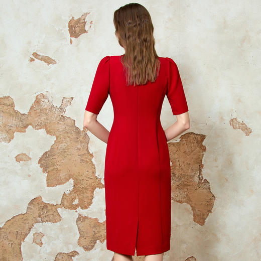 EITIE爱特爱气质镂空修身礼服连衣裙春季新款8177803 商品图4