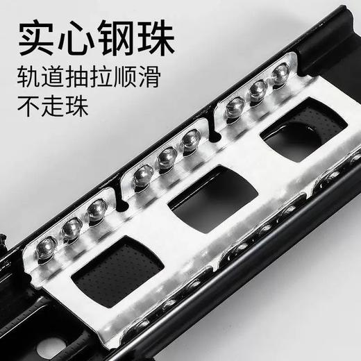 【高端款】雅佰龙 抽屉轨道滑轨 加厚阻尼缓冲静音三节轨不锈钢侧装橱柜滑道导轨 商品图2