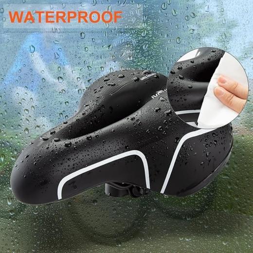 美国 IPSXP 高端品质 自行车记忆海绵坐垫 带尾灯的宽骑车坐垫 双弹簧设计 黑色 X001GDA6N9 商品图6