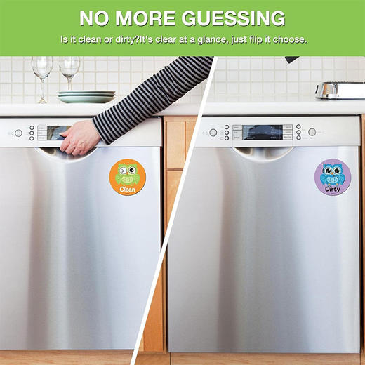高端品质 洗碗机磁贴清洁脏污标志 双面厨房洗碗机磁贴 创意礼物 商品图6