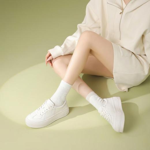 【厚底增高】西村名物2026年春季新款松糕厚底增高软底面包鞋休闲运动板鞋T26AM17661 商品图4
