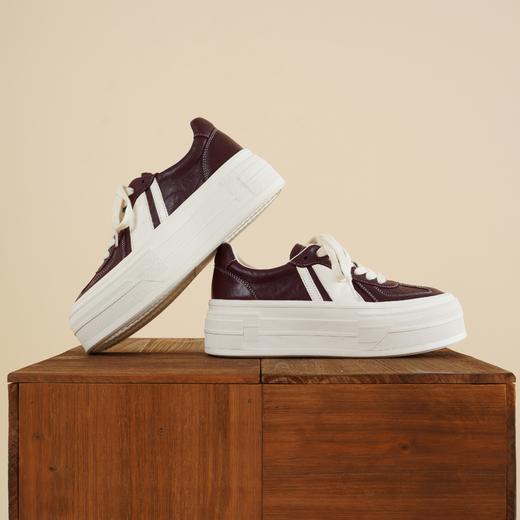 【厚底增高】西村名物2026年春季新款松糕厚底增高软底面包鞋休闲运动板鞋T26AM17661 商品图7