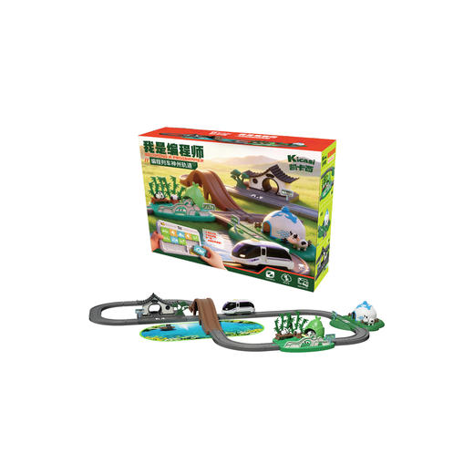Kicasi/凯卡西 电动组装小火车套装礼盒 编程拼装轨道电动小火车玩具儿童益 智男孩女孩新年生日礼物 商品图0
