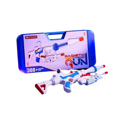 Mobee 礼物系列 高端仿真拼装磁吸枪礼盒 男孩益智玩具儿童生日礼物 商品图0