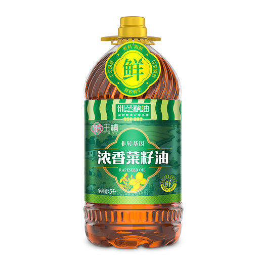 【严选】荆楚好粮油玉禧 鲜榨菜籽油5升煎炒烹炸好味道食用油 浓香菜籽油5L/桶（厂家直发） 商品图0