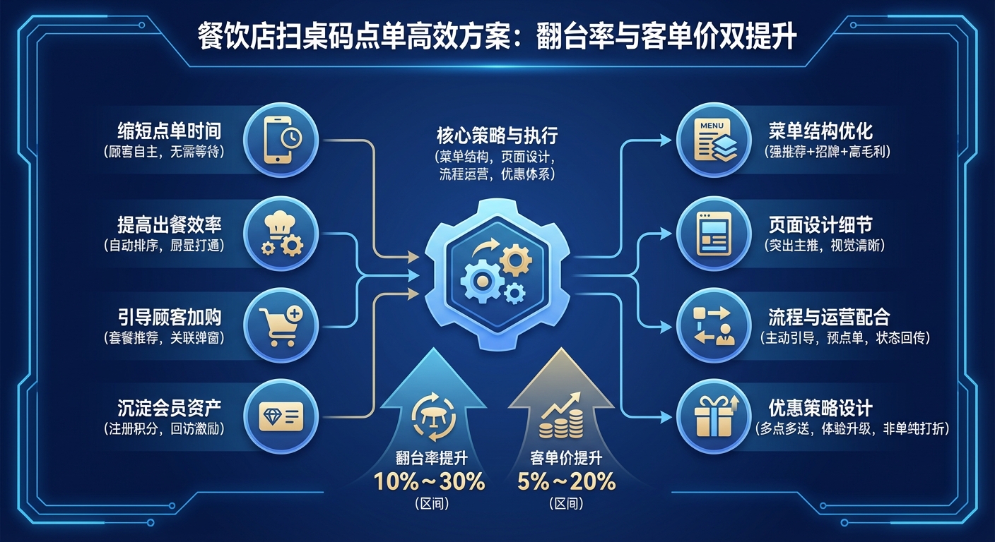扫桌码点单对翻台率和客单价到底有多大价值？