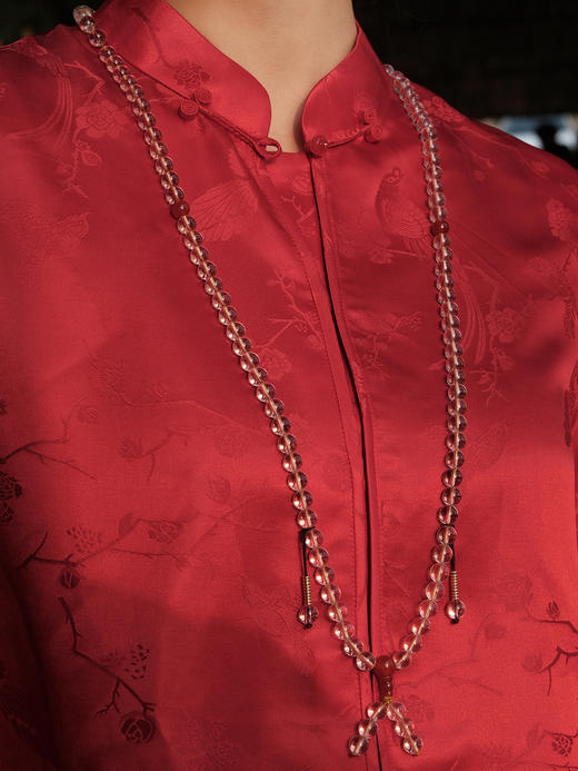 盛唐婧| 新中式桑蚕丝百搭立领对襟衬衫 商品图1