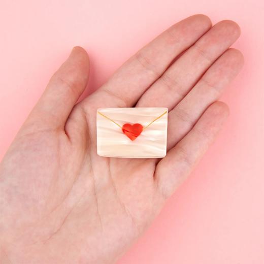 北京仓｜Coucou Suzette-LOVE LETTER-爱心信封 mini 发抓［法国设计师］ 商品图1