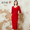 EITIE爱特爱春节新款高级感显瘦过膝订婚敬酒服宴会礼服连衣裙8177804 商品缩略图0