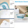美国沃尔玛 折叠式塑料淋浴置物篮 带提手 易于清洁 商品缩略图3