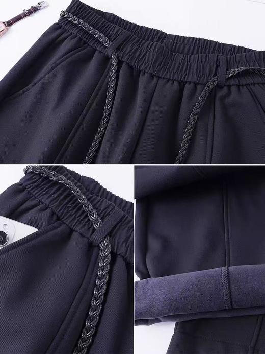 418良粉节|2026 活动爆款 不支持退→【自营】🔥🔥抢到赚到～高克重！面料密实有质感【爆款休闲裤】加绒～8559百搭直筒厚款超显瘦休闲裤-喜出 商品图4