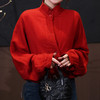 【特价不退换】【预售7天】良木礼羊毛衬衫（红立领）（3645） 商品缩略图3
