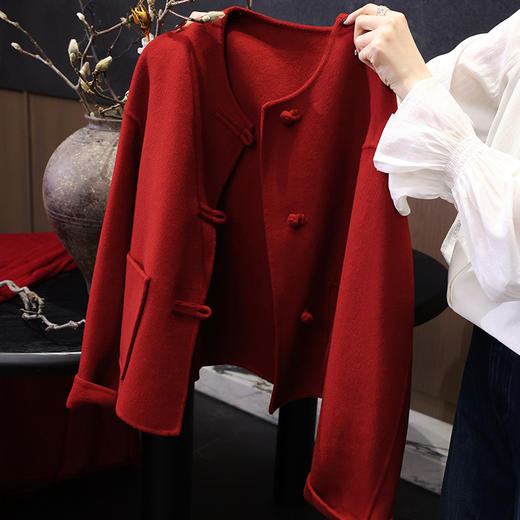 【预售7天】良木礼圆领羊毛外套（3753） 商品图8