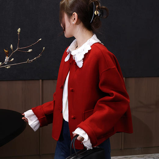 【预售7天】良木礼圆领羊毛外套（3753） 商品图2