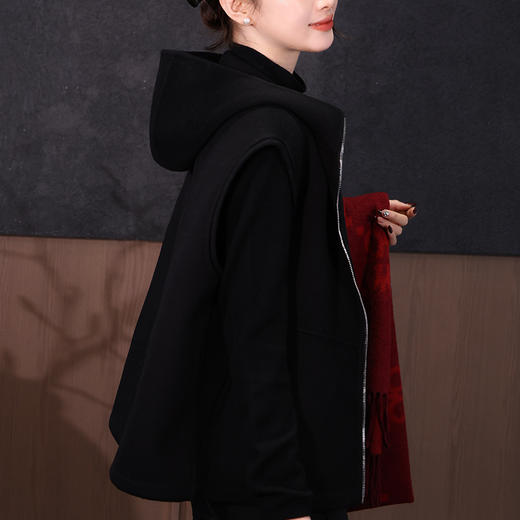 【特价不退换】【部分现货】良木礼羊毛连帽马甲(D2592638) 商品图3