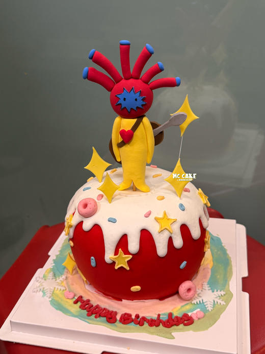 陈楚生六毛站姿形象定制蛋糕【红色色素较深】 商品图1