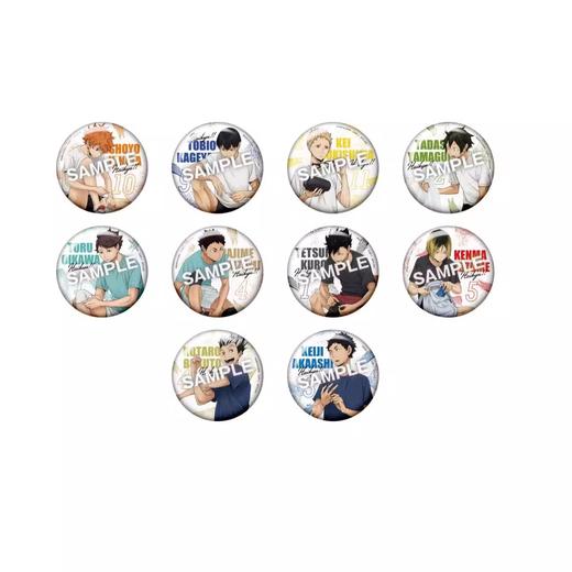 排球少年 赛前准备 76mm 徽章 吧唧 10包/盒 谷子 商品图0