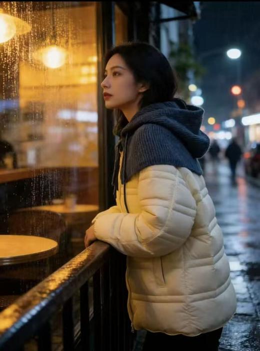 女王节抢购价-不支持退【自营】一码一物，可溯源！【羽绒服】（赠送披肩帽）韩系泡芙白鸭绒中长羽绒服-喜出 商品图5