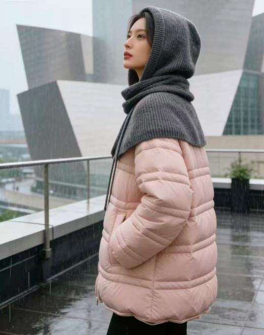 女王节抢购价-不支持退【自营】一码一物，可溯源！【羽绒服】（赠送披肩帽）韩系泡芙白鸭绒中长羽绒服-喜出 商品图0