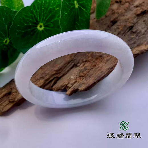 派瑞翡翠 翡翠手镯 糯种 浅紫 商品图0