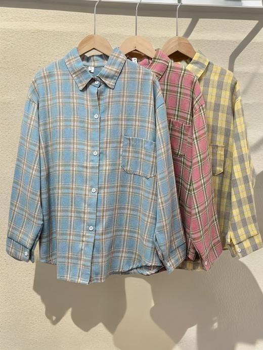 样衣清仓【格子衬衫】复古撞色衬衣-喜出 商品图4