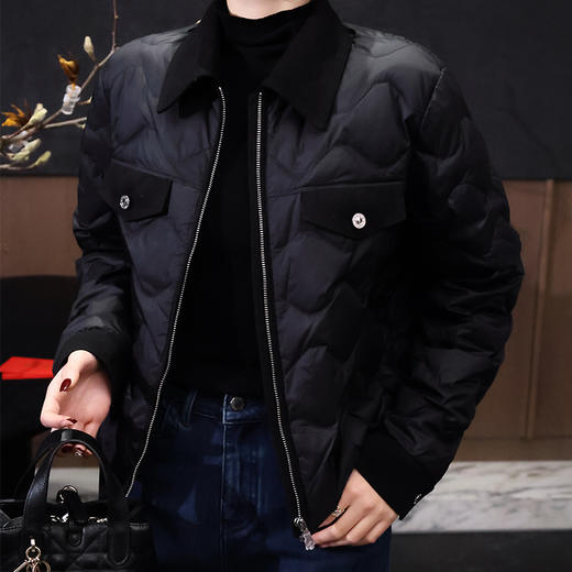 【特价不退换】【部分现货】良木礼翻领短款鹅绒服（2601） 商品图3