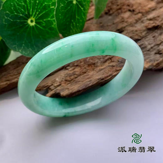 派瑞翡翠 翡翠手镯 糯种 绿色 商品图0