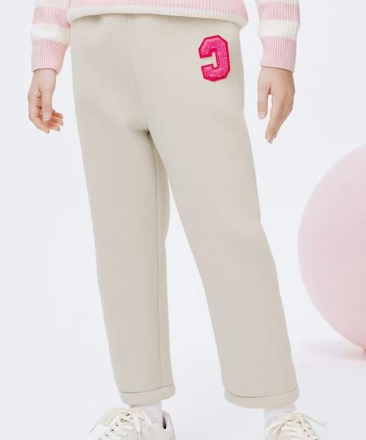 女王节抢购价-不支持退【自营】样衣清仓【加绒】女童加绒牛奶绒卫裤-喜出 商品图0