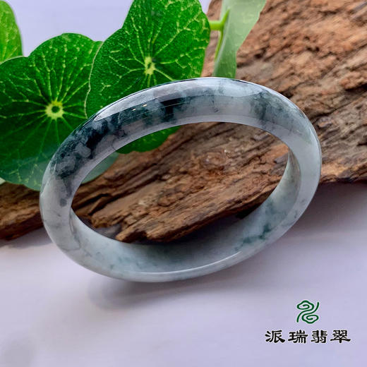派瑞翡翠 翡翠手镯 糯种 飘花 商品图0
