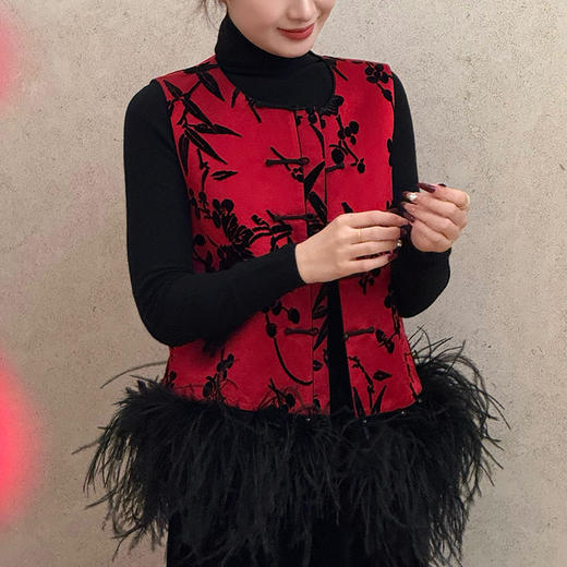 【不退不换】【预售7天】桑蚕丝国风马甲（2468） 商品图0