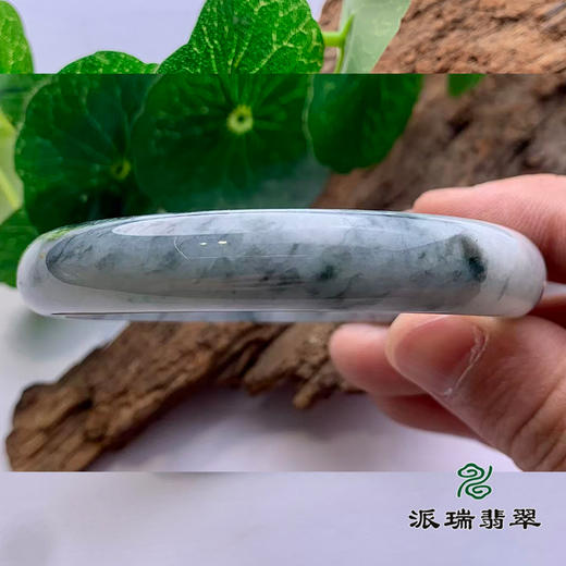 派瑞翡翠 翡翠手镯 糯种 飘花 商品图3