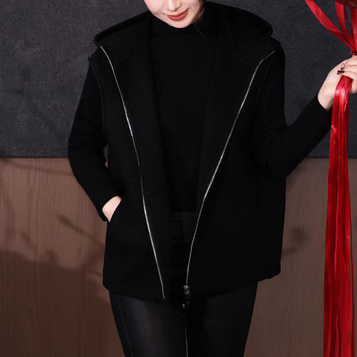 【特价不退换】【部分现货】良木礼羊毛连帽马甲(D2592638) 商品图0