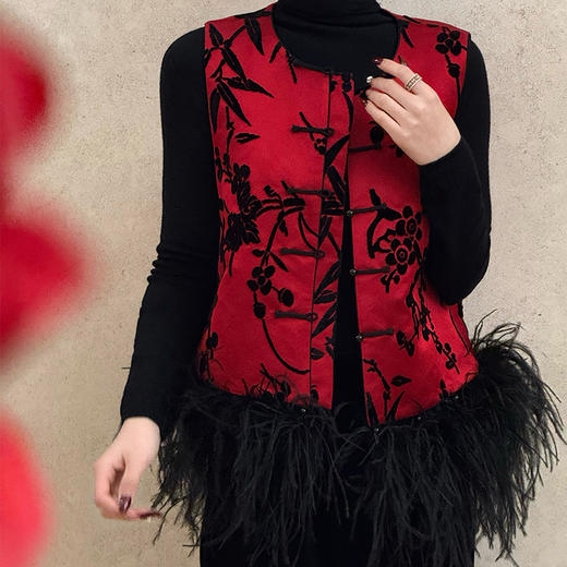 【不退不换】【预售7天】桑蚕丝国风马甲（2468） 商品图1