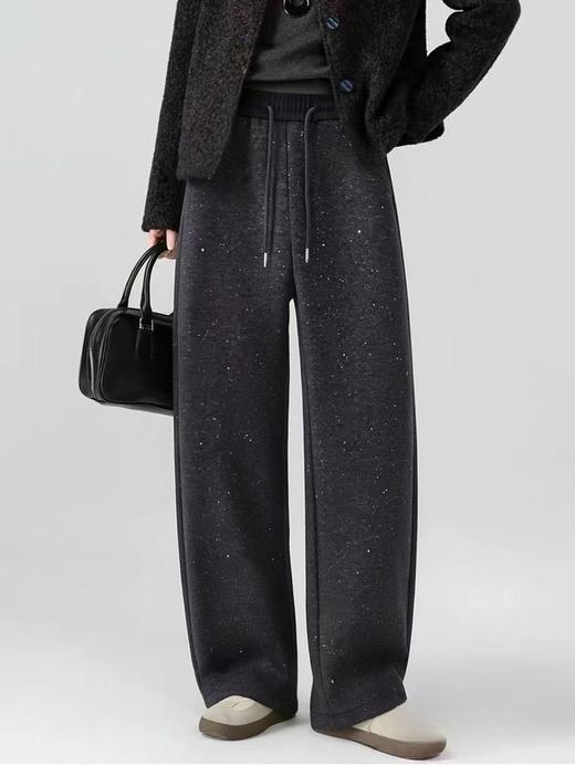 女王节抢购价-不支持退🔥🔥【爆款休闲裤】星空裤～9018拼色腰头加绒厚款窄版简约百搭冬季休闲裤-喜出 商品图0