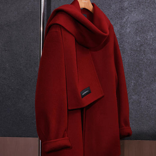 【特价不退换】【预售7天/短款】良木礼山羊绒大衣（围巾）（D2511102） 商品图7