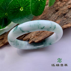 派瑞翡翠 翡翠手镯 糯种 飘花
