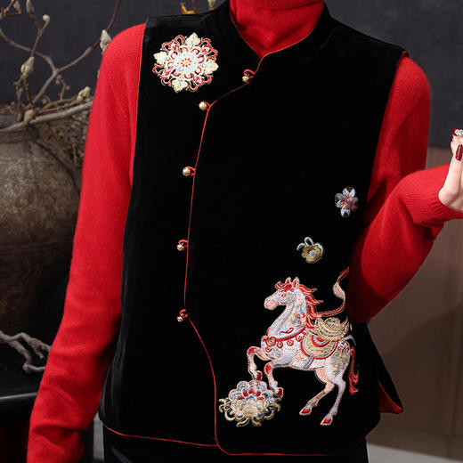 【不退不换】【预售7天】良木礼桑蚕丝国风马甲（3320） 商品图1