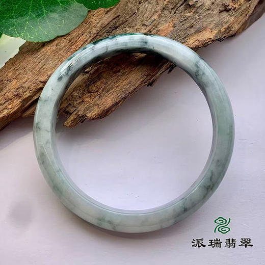 派瑞翡翠 翡翠手镯 糯种 飘花 商品图1