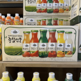 熊津 GAYA农场综合瓶装饮料礼盒装180ml*12 웅진 가야농장종합세트병180ml*12