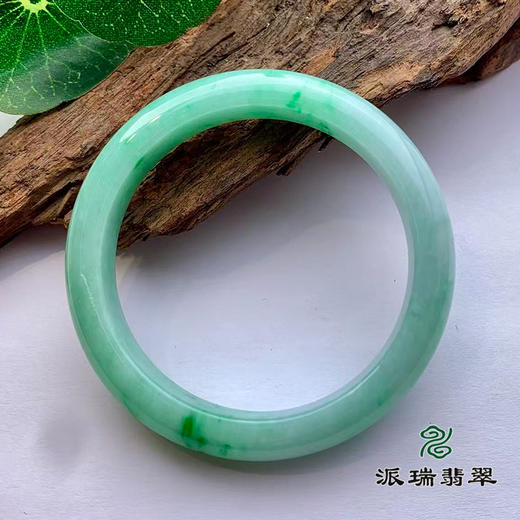 派瑞翡翠 翡翠手镯 糯种 绿色 商品图2